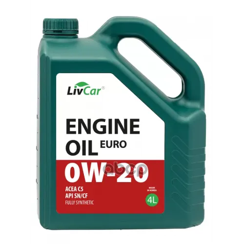LivCar Масло Моторное Euro 0W-20 C5 Sn/Cf (4Л)