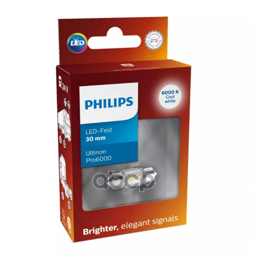 Лампа Festoon 30Mm Led 24844 Cu60 24V Philips 