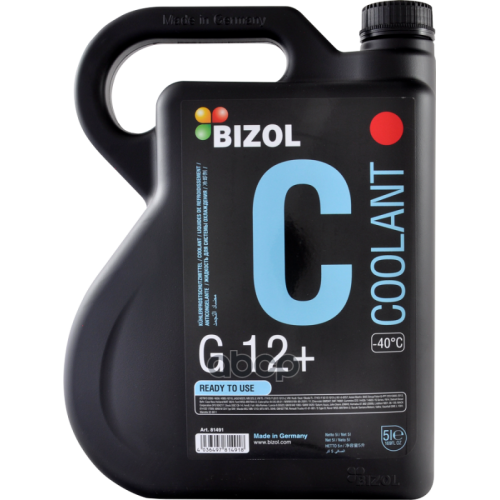 Антифриз Coolant G12+ (-40) (5Л) BIZOL 