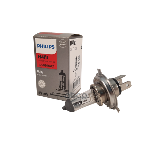Лампа Hr2 12V- 60/55W (P45t) R2fit (H5) Philips 