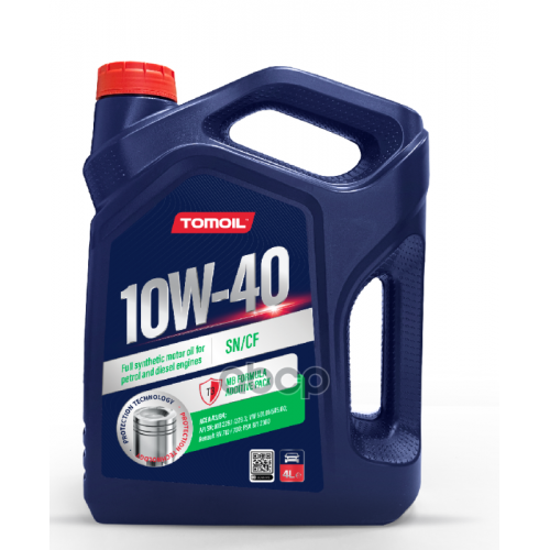 TOMOIL Engine Oil 10W-40 Sn/Cf, 4L,Масло Моторное