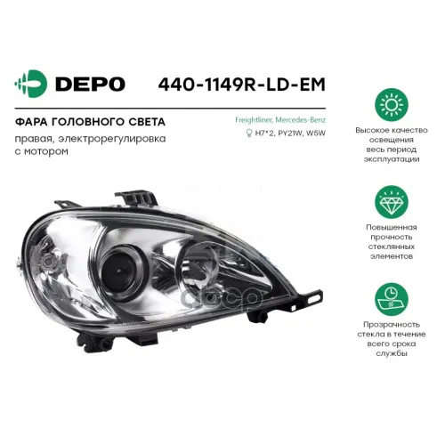 Фара Главного Света Правая Depo 440-1149R-LD-EM