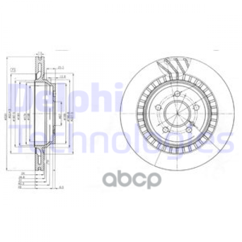 Диск Тормозной Mercedes W221/C216 Задний Вент.d 320Мм. Delphi 