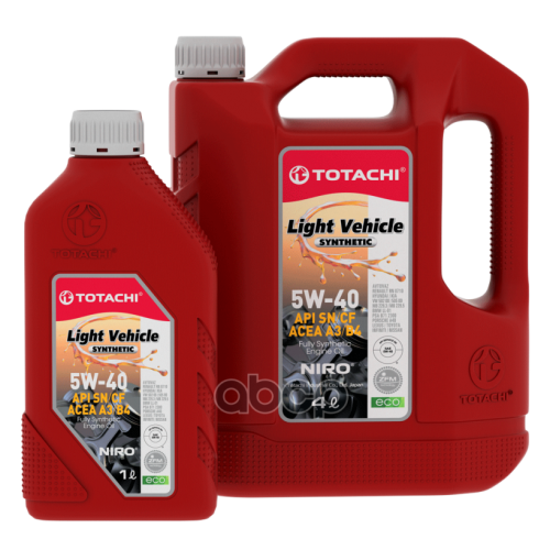 TOTACHI Масло Моторное 5W40 Totachi Niro Lv Sp Sn Plus Sn/Cf A3/B4 Синтетика Акция 4+1