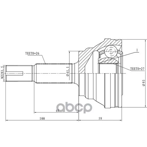 Шрус Lexus Es 2002- Наружн. Zikmar 