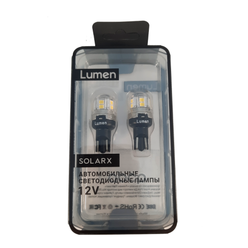 Лампа Светодиодная W16w 12-24V-Led (W2,1X9,5D) Solarx Lumen 3030 Блистер 2 Шт. Lumen 