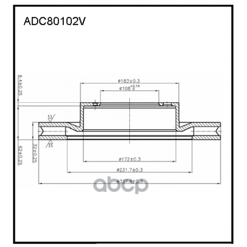 Диск Тормозной Lexus/Toyota Gx(Gx460)/Land Cruiser Prado 150 06- Перед. Вент. ALLIED NIPPON 