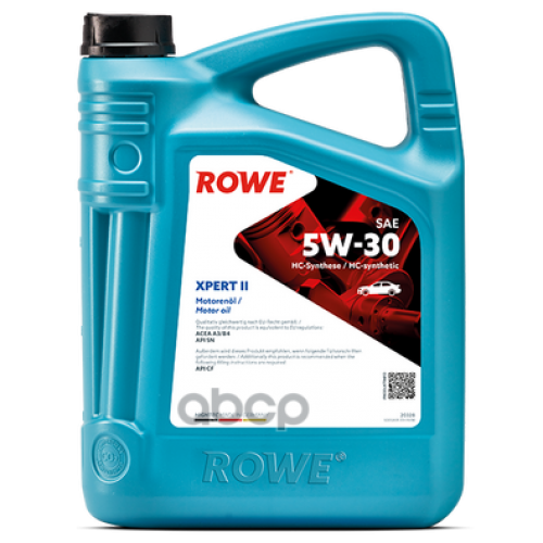 ROWE Rowe Hightec Xpert Ii Sae 5W-30 Sn/Cf A3/B4 Моторное Масло Синтетическое 4L