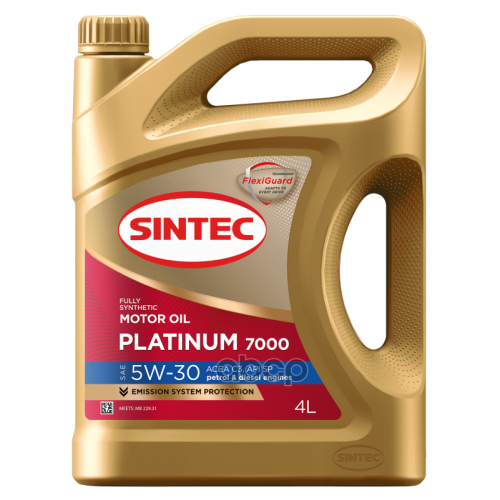 SINTEC Масло Sintec Platinum 7000 5W-30 C3 Sp 4Л (Старый Арт. 801993)