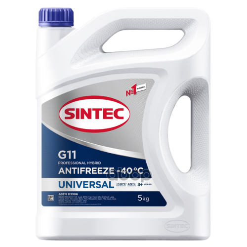 Антифриз G11 Sintec Universal Готовый 5Кг -40°С Синий (800522) SINTEC 