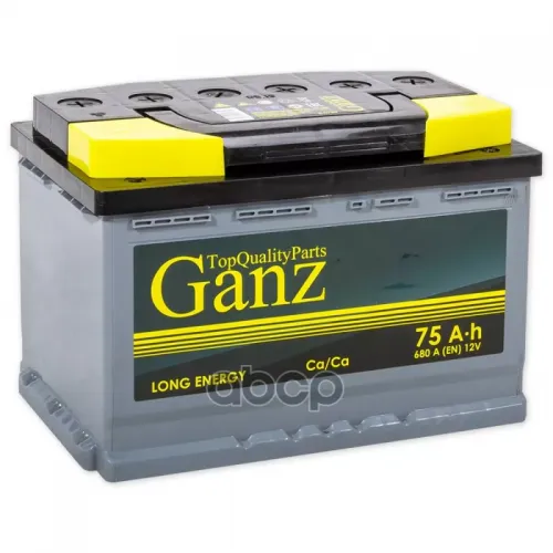 Аккумуляторная Батарея Ganz Standart 75 А/Ч 175X278x190 12V Обратная Полярность 680A GANZ 