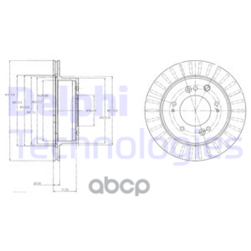 Диск Тормозной Kia Sorento 02- Задний Вент. D 315Мм Delphi 
