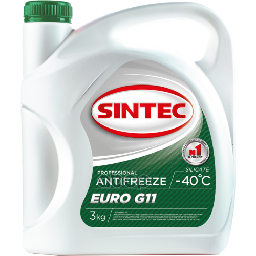 Антифриз G11 Sintec Euro Готовый 3Кг -40°С Зеленый SINTEC 
