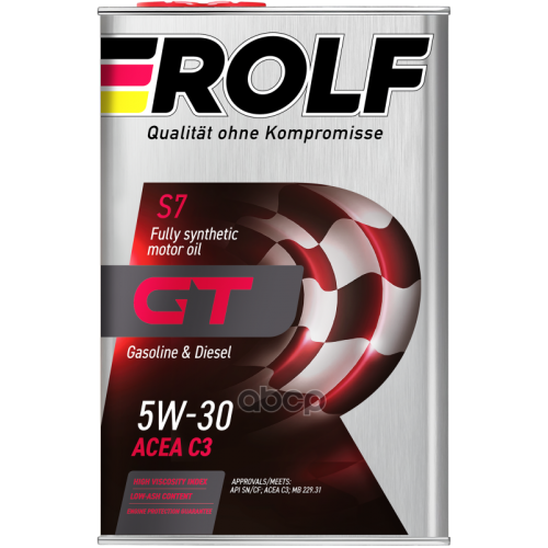 ROLF Масло Моторное 5W30 Rolf 4Л Синтетика Gt Api Sn/Cf
