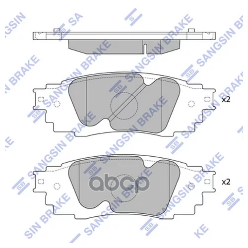 Колодки Тормозные Дисковые, Задние Sangsin brake 