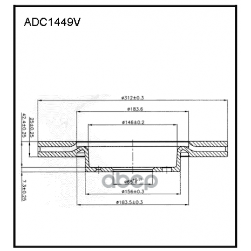 Диск Тормозной Audi A3/Tt 06- Перед. Вент. ALLIED NIPPON 