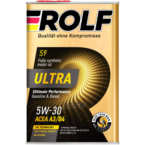 ROLF Rolf Ultra 5W-30 A3/B4 Sp Масло Моторное Синт. (Металл) (4L)