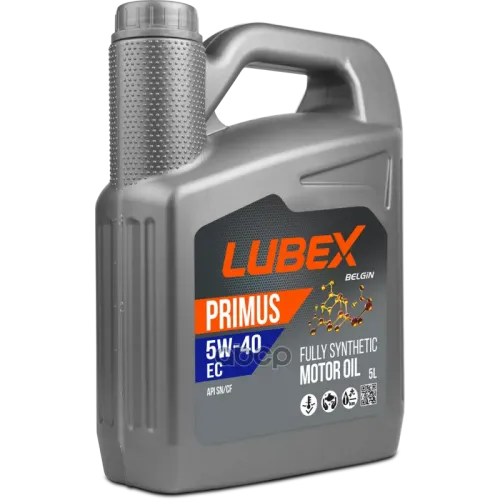 LUBEX Масло Моторное 5W40 Lubex 5Л Синтетика Primus Ec Api Sn/Cf