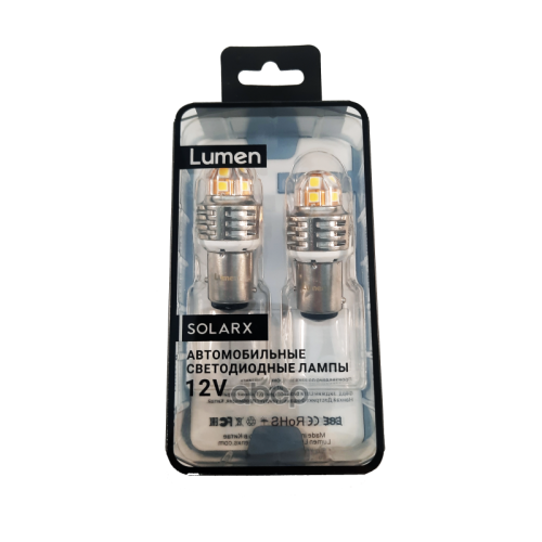 Лампа Светодиодная P21/5W 12-24V-Led (Bay15d) (1157) Lumen Solarx H-S25-12Smd-3030-Emc (Белый Свет) Lumen 