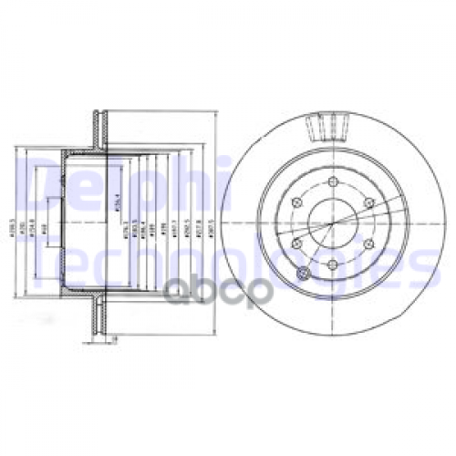 Диск Торм.зад.(2Шт В Уп)Nissan Patfainder 2005 => Delphi 