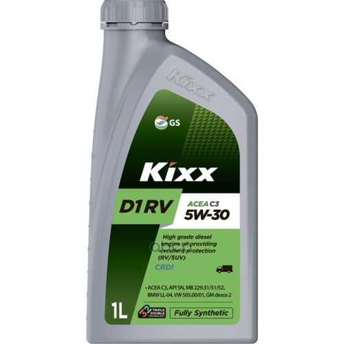 Kixx Масло Моторное 5W30 Kixx 1Л Синтетика D1 Rv Acea C3 Api Sn/Cf (Пластик)