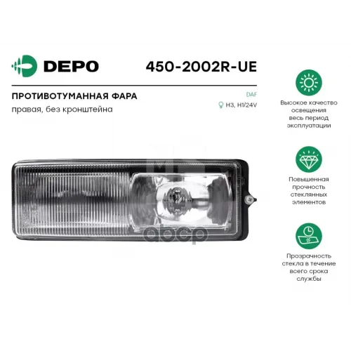 Фара Противотуманная Правая [Без Кронштейна] Daf 95Xf 01--> Depo 