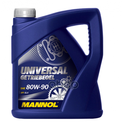 Масло Трансмиссионное 80W90 Mannol 4Л Полусинтетика Universal Getriebeoel Gl-4 MANNOL 