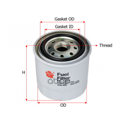 Фильтр Топливный Toyota Lc 3.0-3.4D 80-89 Sakura 
