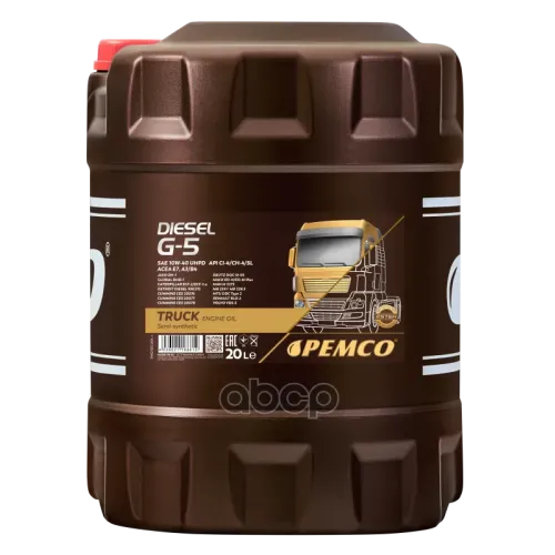 PEMCO 10W-40 Diesel G-5 Uhpd 20Л (Полусинт. Мотор. Масло) Hcv