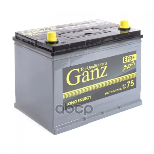 Аккумулятор Ganz Asia Efb 75 А/Ч Обратная R+ 260X175x225 En580 А GANZ 