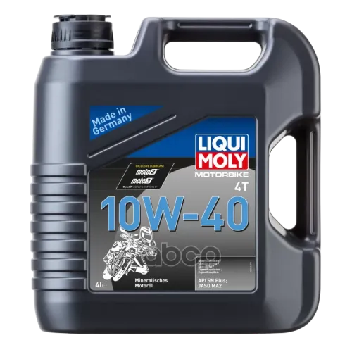 Масло Моторное Для 4-Т.мотоц. Motorbike 4T 10W-40 Sn Plus Ma2 (4Л) LIQUI MOLY 