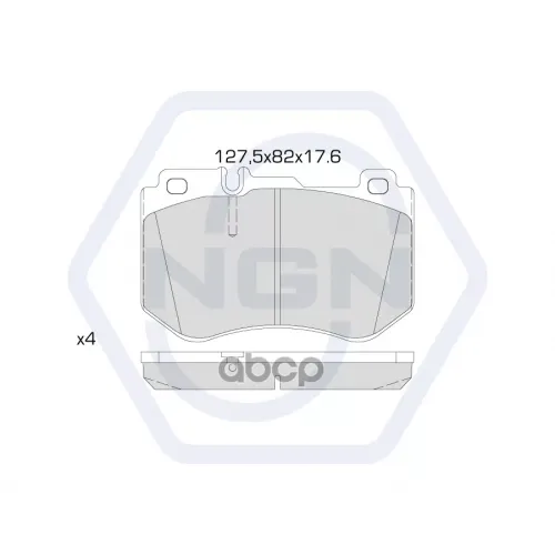 Колодки Тормозные Дисковые Керамические Перед NGN 