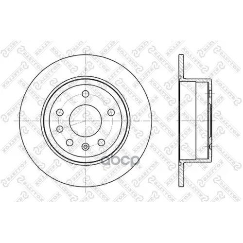 Диск Тормозной Opel Omega 87- 1.8-3.0 Задн. Stellox 
