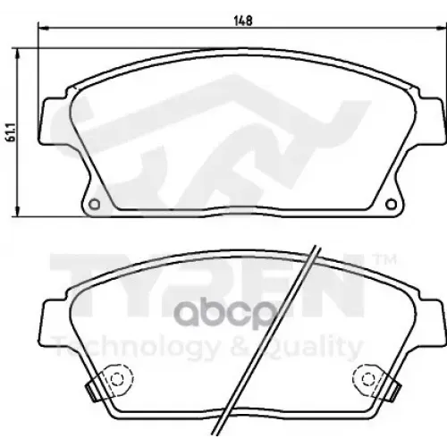 Колодки Тормозные Дисковые TYREN 