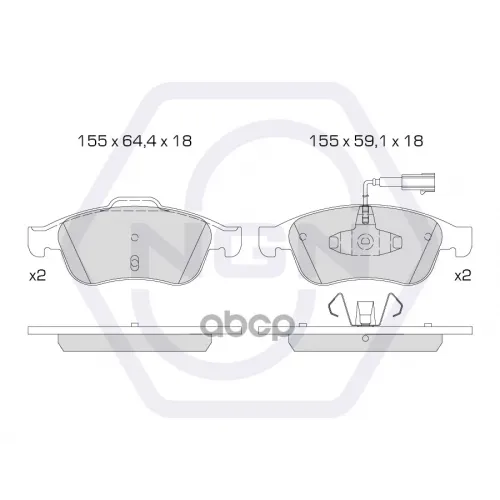 Колодки Тормозные Дисковые Керамические Перед NGN 