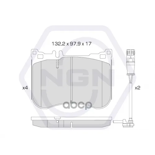Колодки Тормозные Дисковые Керамические Перед NGN 