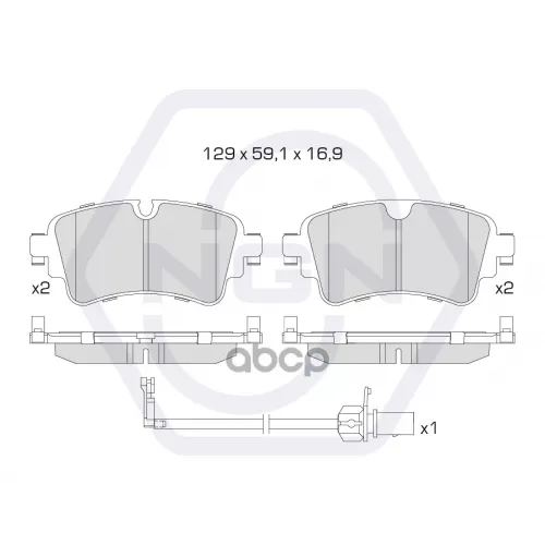 Колодки Тормозные Дисковые Керамические Зад NGN 