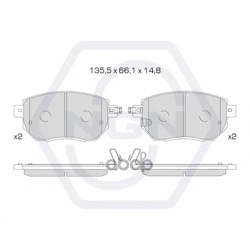 Колодки Тормозные Дисковые Керамические Перед NGN 