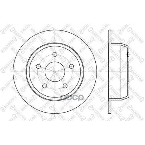 Диск Торм.зад.jeep Grand Cherokee 4.0/4.7/3.1Td 99> Stellox 