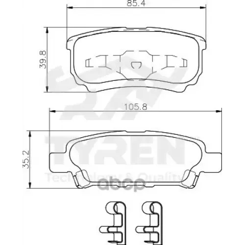 Колодки Тормозные Дисковые TYREN 