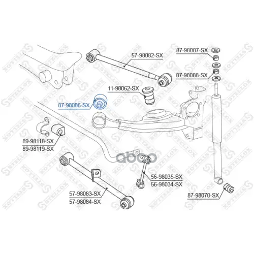 Сайлентблок Задней Балки Toyota Rav4 -05 Stellox 