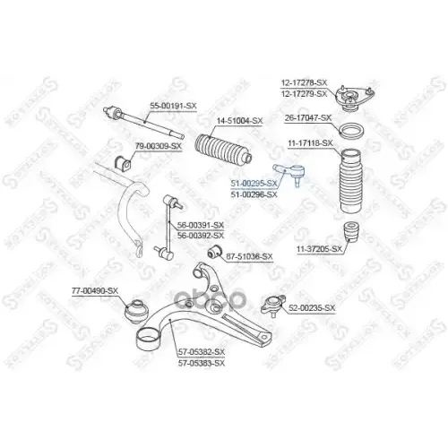 Наконечник Рулевой Тяги Hyundai Verna 05- Лев. Stellox 