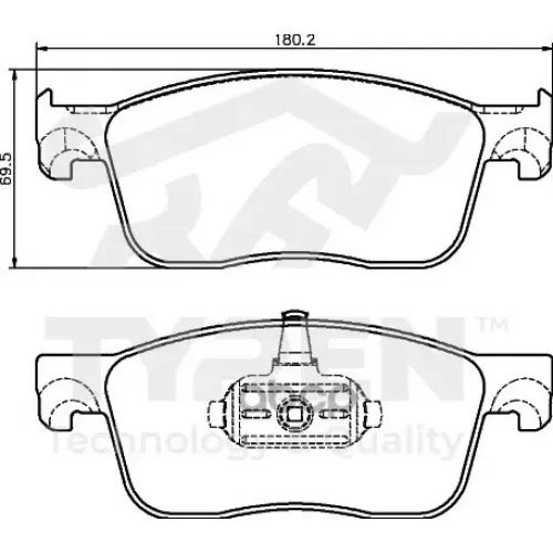 Колодки Тормозные Дисковые TYREN 
