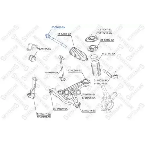 Тяга Рулевая Nissan Micra/Tiida/Note 06- Лев./Прав. Stellox 