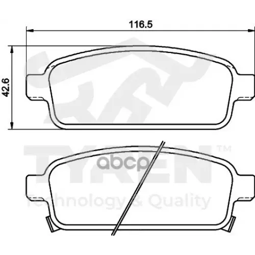 Колодки Тормозные Дисковые TYREN 