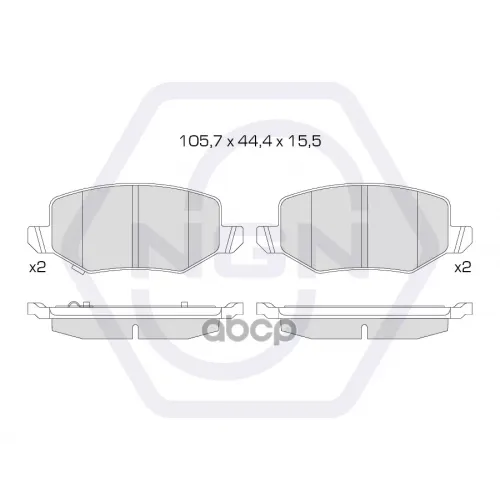 Колодки Тормозные Дисковые Керамические Зад NGN 