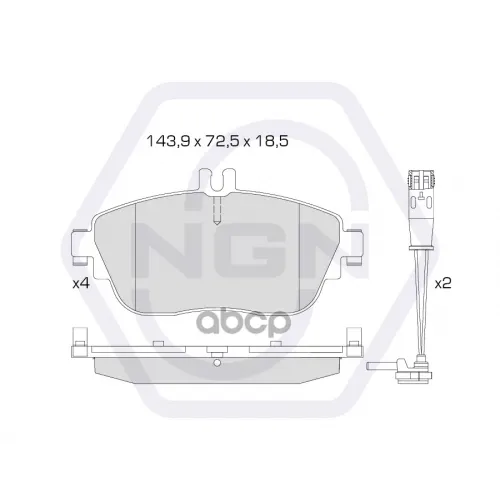 Колодки Тормозные Дисковые Керамические Перед NGN 