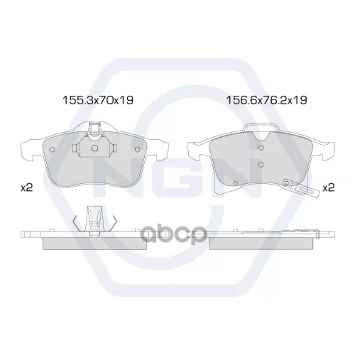 Колодки Тормозные Дисковые Керамические Перед NGN 