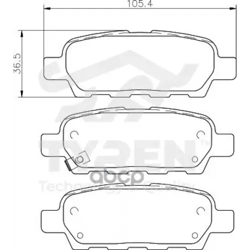Колодки Тормозные Дисковые TYREN 