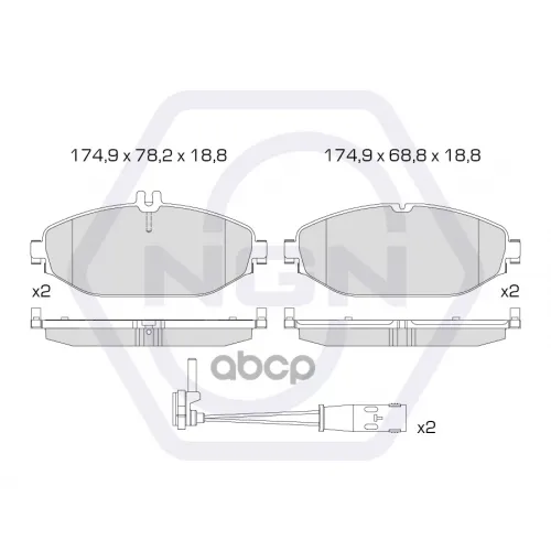 Колодки Тормозные Дисковые Керамические Перед NGN 